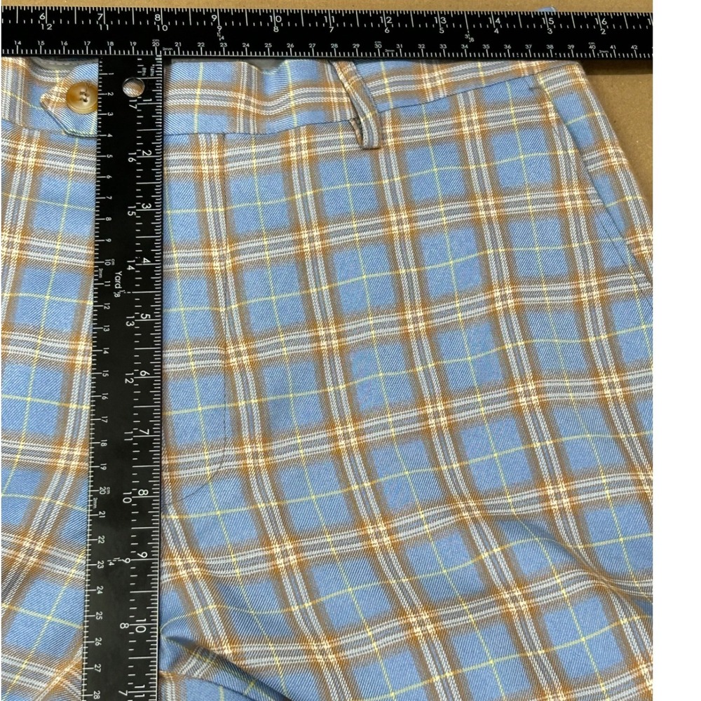 Kent & Park Sky Blue Plaid Dress Pants Mens 32 - Picture 6 of 7